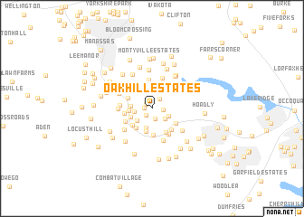 map of Oak Hill Estates