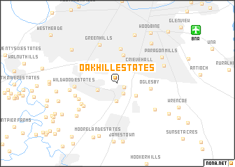 map of Oak Hill Estates