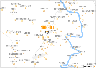 map of Oak Hill