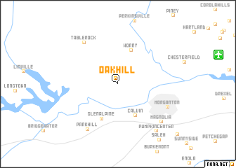 map of Oak Hill