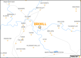 map of Oak Hill