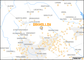 map of Oak Hollow