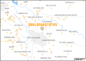 map of Oakland Estates