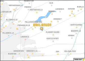 map of Oaklandon