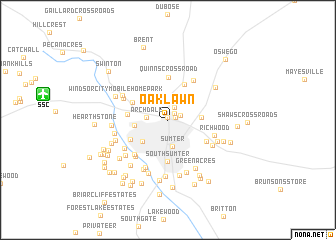 map of Oaklawn