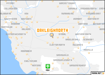 map of Oakleigh North