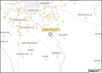 map of Oak Point