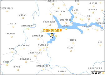 map of Oak Ridge