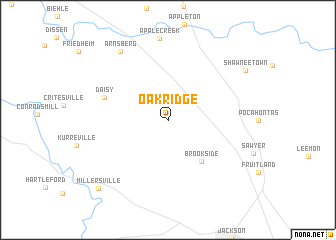 map of Oak Ridge