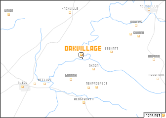 map of Oak Village