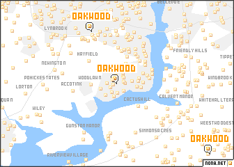 map of Oakwood