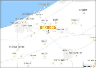 map of Oakwood