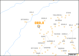 map of Obala