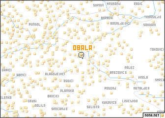 map of Obala