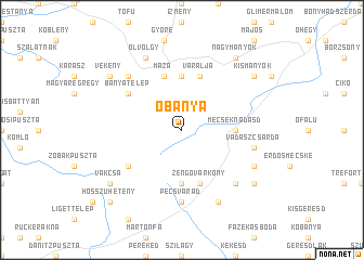 map of Óbánya