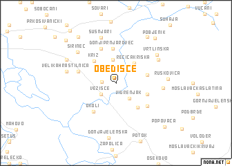 map of Obedišće
