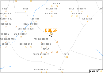 map of Obega