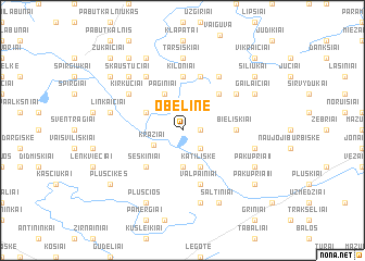 map of Obelinė