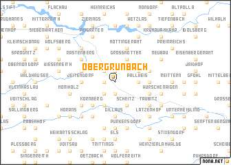 map of Obergrünbach