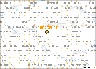 map of Obergrüne