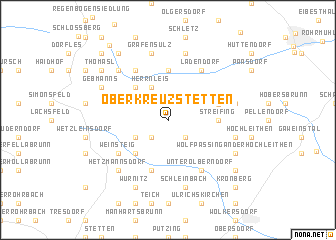 map of Oberkreuzstetten