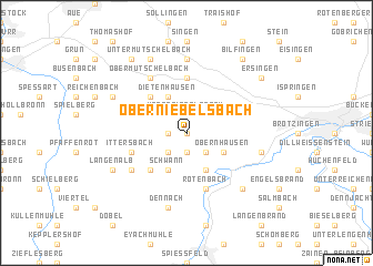 map of Oberniebelsbach