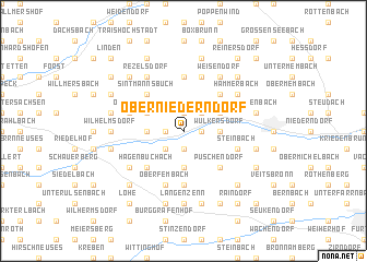 map of Oberniederndorf