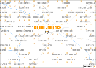 map of Oberwurmbach