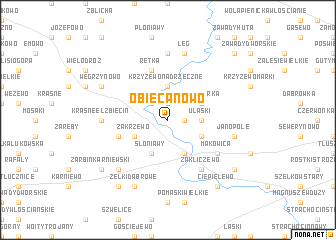 map of Obiecanowo