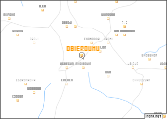 map of Obieroumu