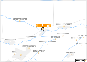 map of Obil\