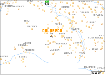 map of Obla Brda