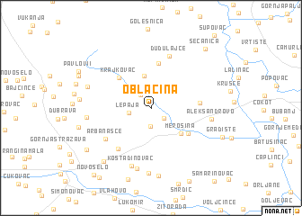 map of Oblačina