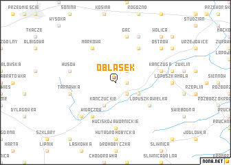map of Oblasek
