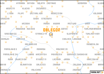 map of Oblęgór