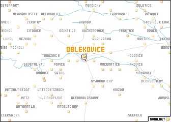 map of Oblekovice