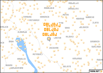 map of Obljaj