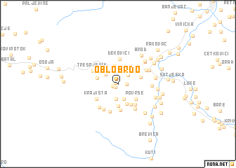 map of Oblo Brdo