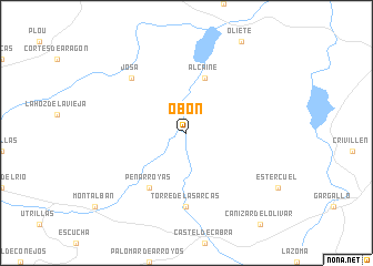 map of Obón