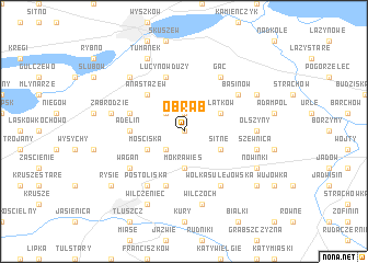 map of Obrąb