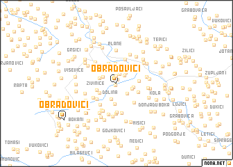 map of Obradovići