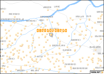 map of Obradovo Brdo