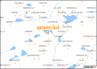 map of Öbranstorp
