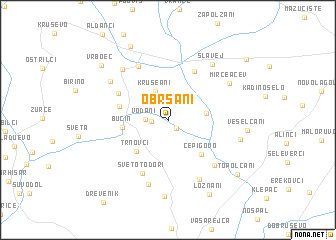 map of Obršani