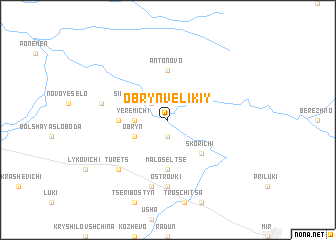 map of Obrynʼ Velikiy