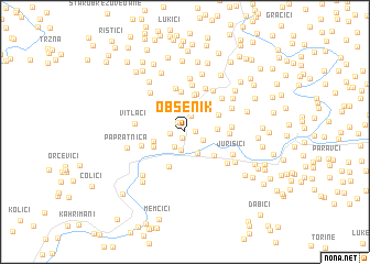 map of Obšenik