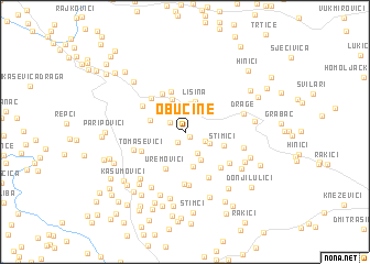 map of Obućine