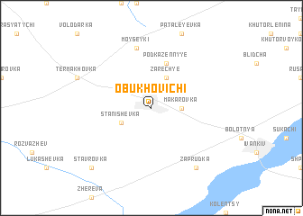 map of Obukhovichi