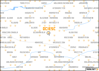 map of Ocieść