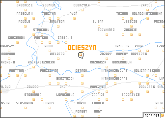 map of Ocieszyn